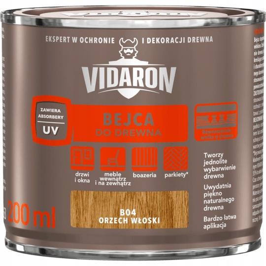 Vidaron bejca do drewna rozpuszczalnikowa orzech włoski 0,2L