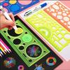 4/7pcs Multi-Functional Ruler Geometric Spiral Drawing Template Art Craft Children's Gift Educational Toy Versatile Ruler