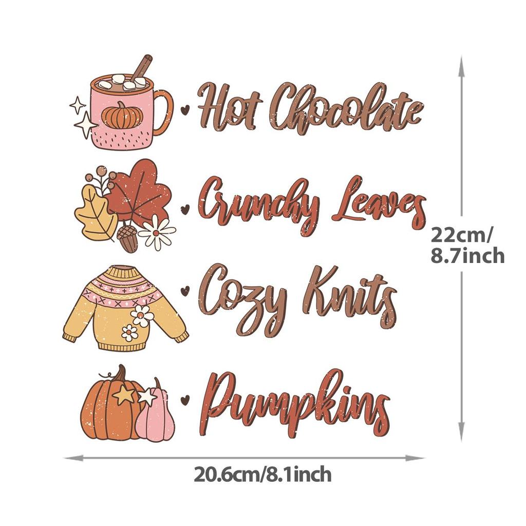 Herbstkürbis-Patches auf Kleidungsstoff, Thermopresse, DIY-Kleidungsstück, Wärmeübertragung, waschbar, neue Buchstaben, Aufkleber, Patch