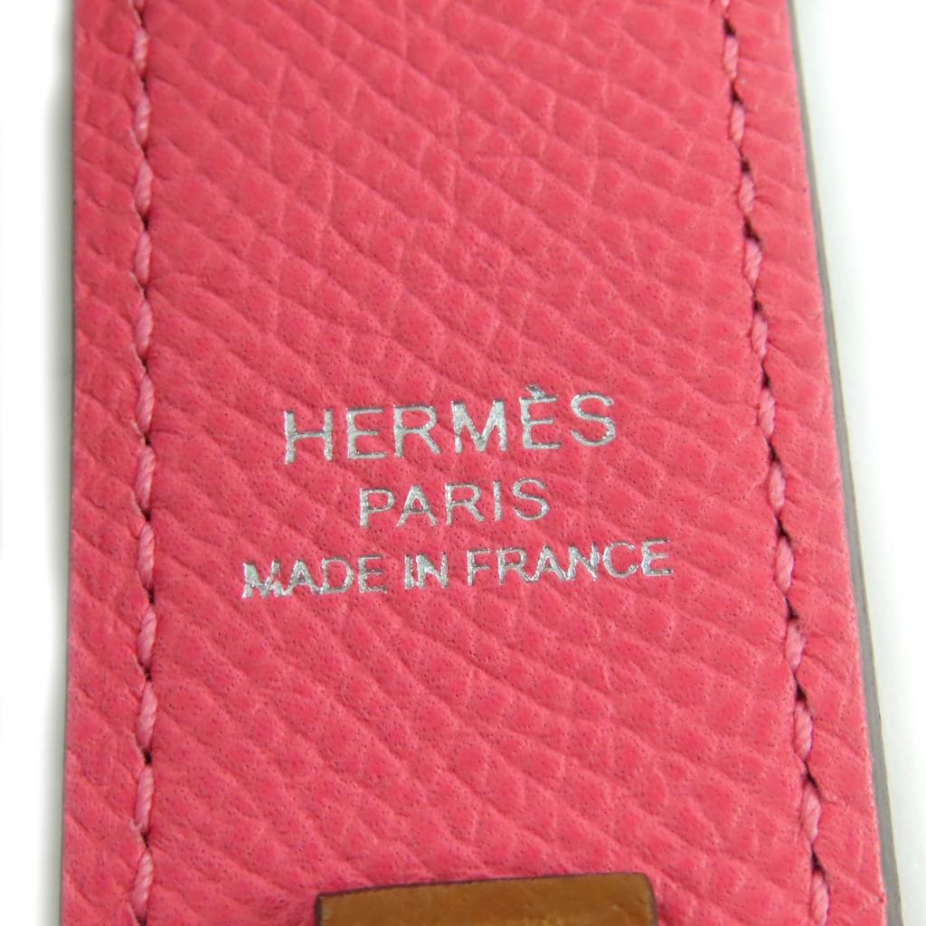 Great HERMES Shoulder Strap Bandouliere Trace Cuir Epsom Leather Women Used