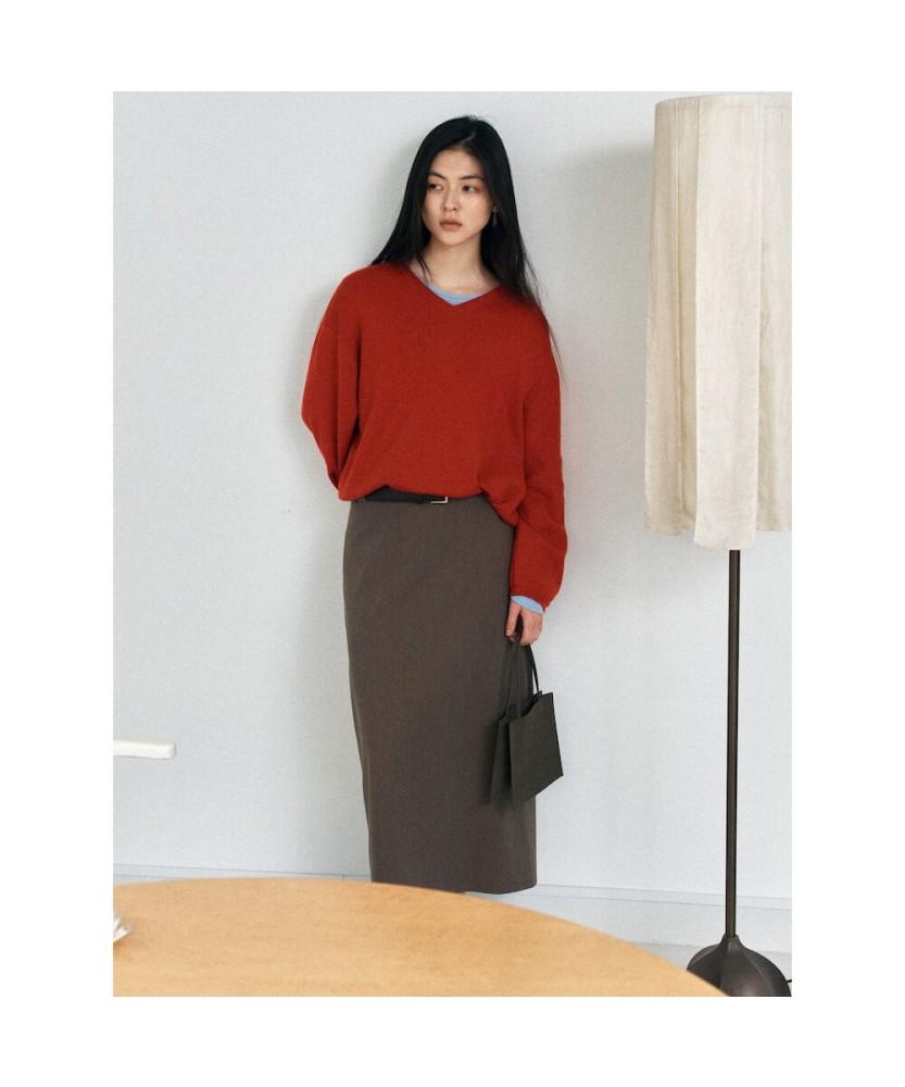 Diaepeocheo Classic H Line Skirt Brown (Ta6227A02D)