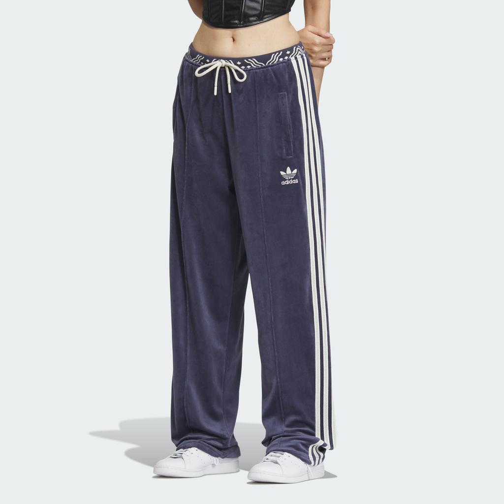Adidas Originals Classic Retro Velvet Knit Joggers Women Bottoms Navy IX4231