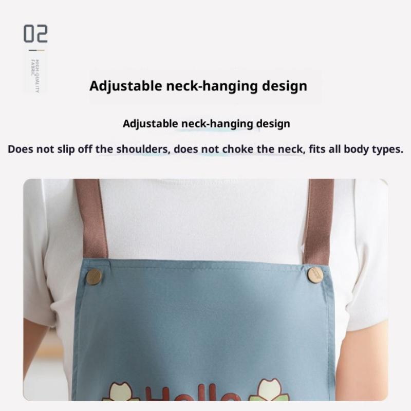 Kitchen Apron Waterproof Oil Proof Convenient Pocket Chef Cooking Apron Men Women Barista Manicurist Work Aprons Waiter Uniformw