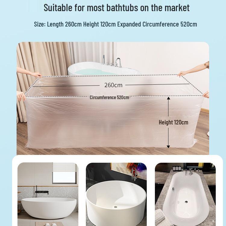 Disposable Thickened Bathtub Soaking Bag - Travel-Friendly Plastic Liner for Bath or Wash Basin