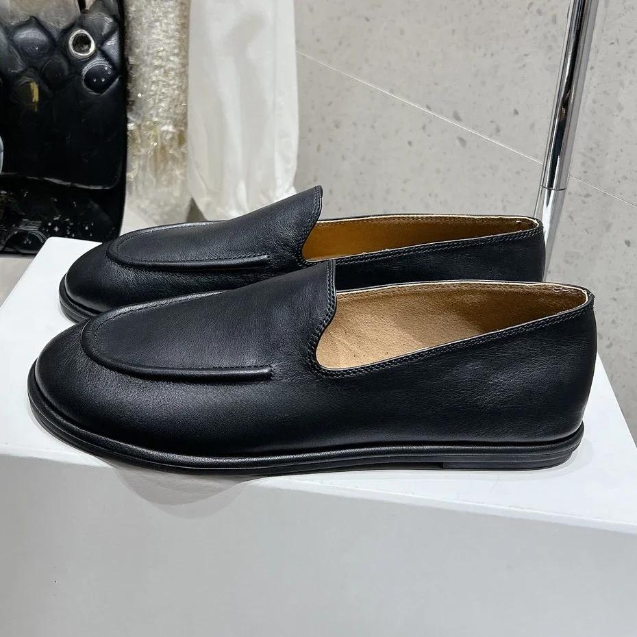 Size  Women Flats Loafers Real Leather Ins Fashion Low Heels Shoes  Casual Daily Office Lady Mary Jane Comfort Dress