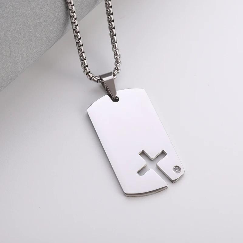 Personality Creative Design Religious Jesus Christ Cross Pendant Amulet Simple Men's and Women's Necklace