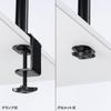 Sanwa Supply Dual Monitor Arm (Top and Bottom, Dual Screens) CR-LAC211BK