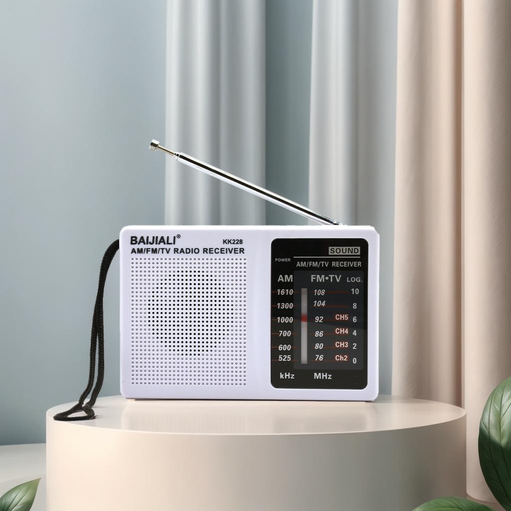 Vintage Style Portable Radio Battery Operated AM FM Mini Pocket Radio with High-Quality Speaker and Adjustable Antenna for Elder