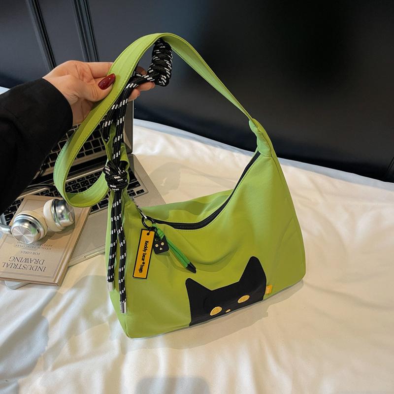 New Japanese cute cat high-end tote bag women's leisure simple and light commuting fashion versatile messenger bag