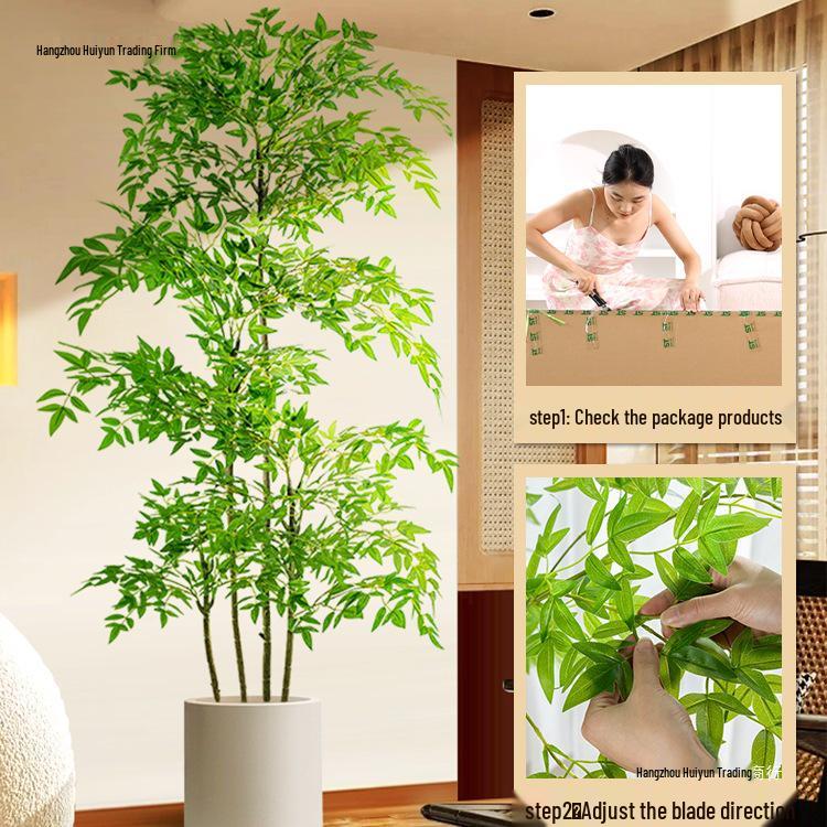 Nandina Luxury Artificial Tree - Indoor Floor Decoration & Bionic Green Plant Potted Ornament