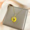 Necklace does not fade female summer trendy safety buckle ins cold wind Japanese and Korean lotus jade ring female high-end necklace