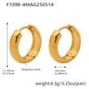 Nivora 18K Gold Plated Polished Smooth Women Hoop Earrings High Quality Stainless Steel Hypoallergenic Earring For Women Jewelry