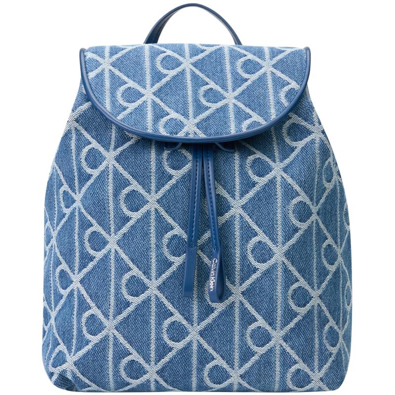 Calvin Klein Elegant Commuter Floral Pattern Fabric Backpack Women Backpacks Rainbow-Blue 4F3508G-YBN Basic Set Bag 19790₽