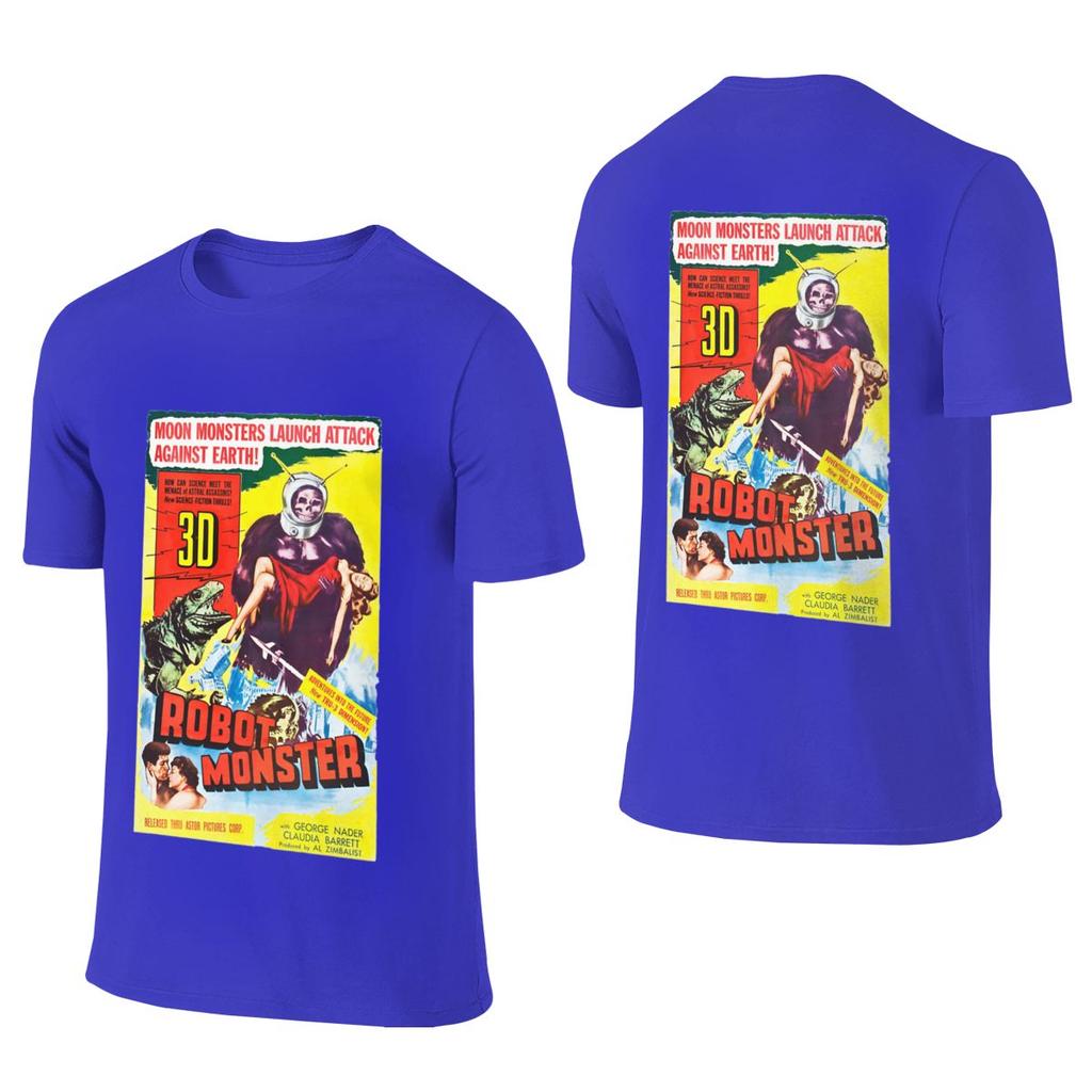 Robot Monster Standard Shoulder Reversible Tshirt Simple Youthful Feeling Dark Color Schemes Tees