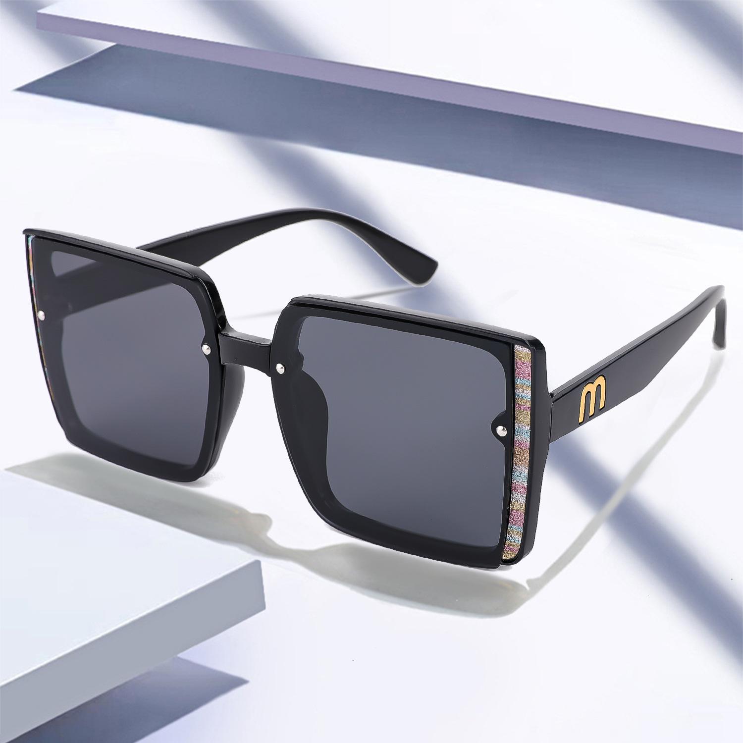 JYL Sunglasses Square Uv Protection Polarized Face Slimming Use 86662 A-16404