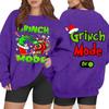 Women's Casual Fashion Long Sleeve Christmas Printed Round Neck Sweatshirt Top