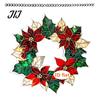 Christmas Tree Accessories Acrylic Garland Pendant, Double-sided Wreath Hanging Ornament, Lightweight Decorative Ornaments Decor with Lanyard