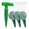 Seeds Sowing Kit Dispenser, Handheld Garden Seeder Sower with 5 Dial Settings, Ergonomic Plastic Dispenser Tool Dibber, Plant Labels, for Small