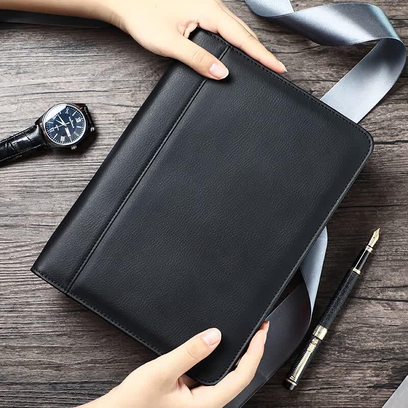 Langjie A5 Leather Loose-leaf Business Notebook