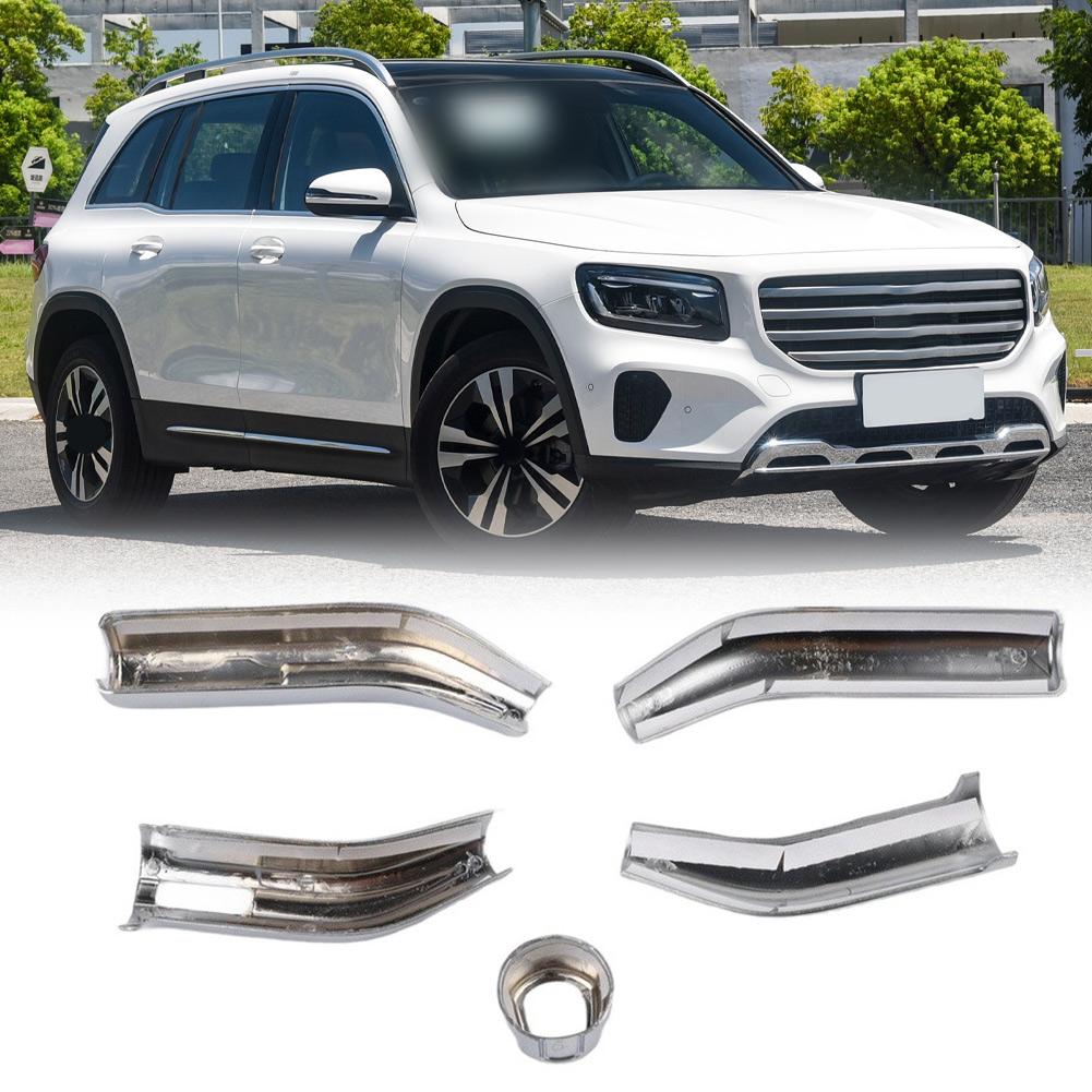 For Mercedes For CLA GLB GLA For CLAss For W177 Gear Shift Wiper Lever Cover Trims Set 5 Pieces Chrome Interior Enhancement