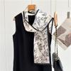 Premium Double-layer Double-sided Simple and Elegant Temperament Flower Mulberry Silk Silk Scarf Spring New Silk Scarf Women's Scarf