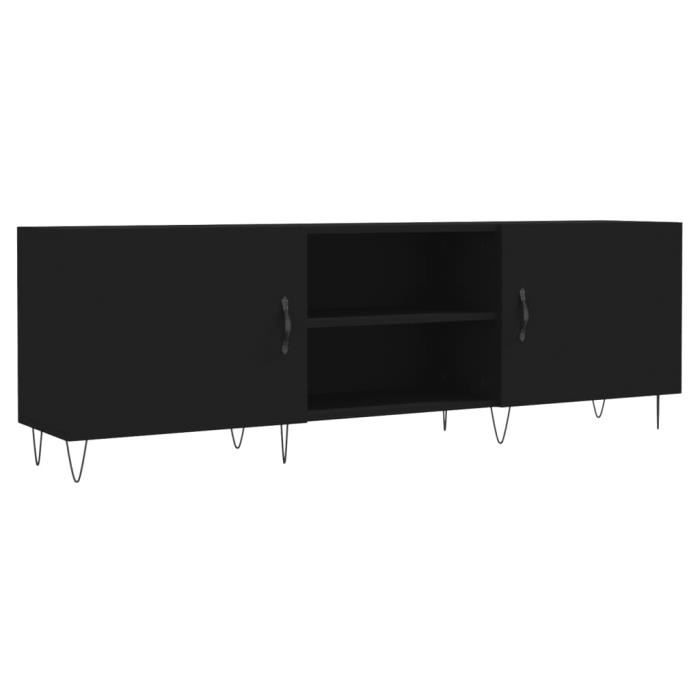 VidaXL TV Cabinet Black 150x30x50 Cm Engineered Wood 829093