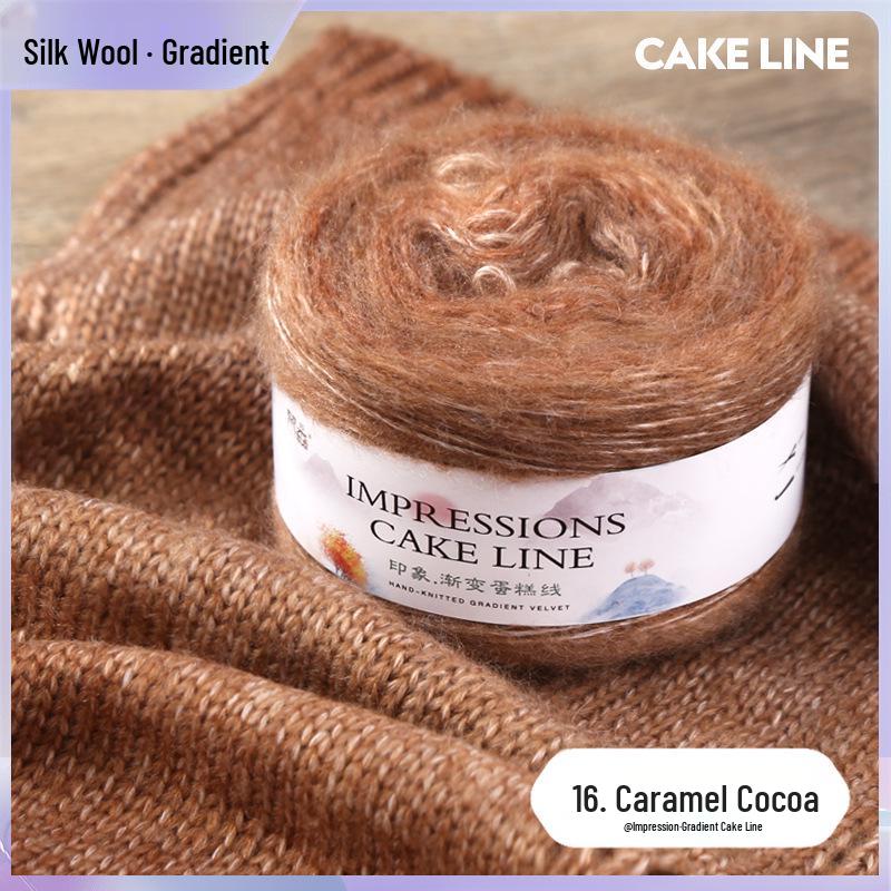 Impression Gradient Silk Wool Mohair Yarn Ball for Hand-Knitting & Crochet