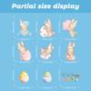 Easter Egg Bunny Static Cling Stickers 2026 New Window Decals for Glass Shop Display Decoration