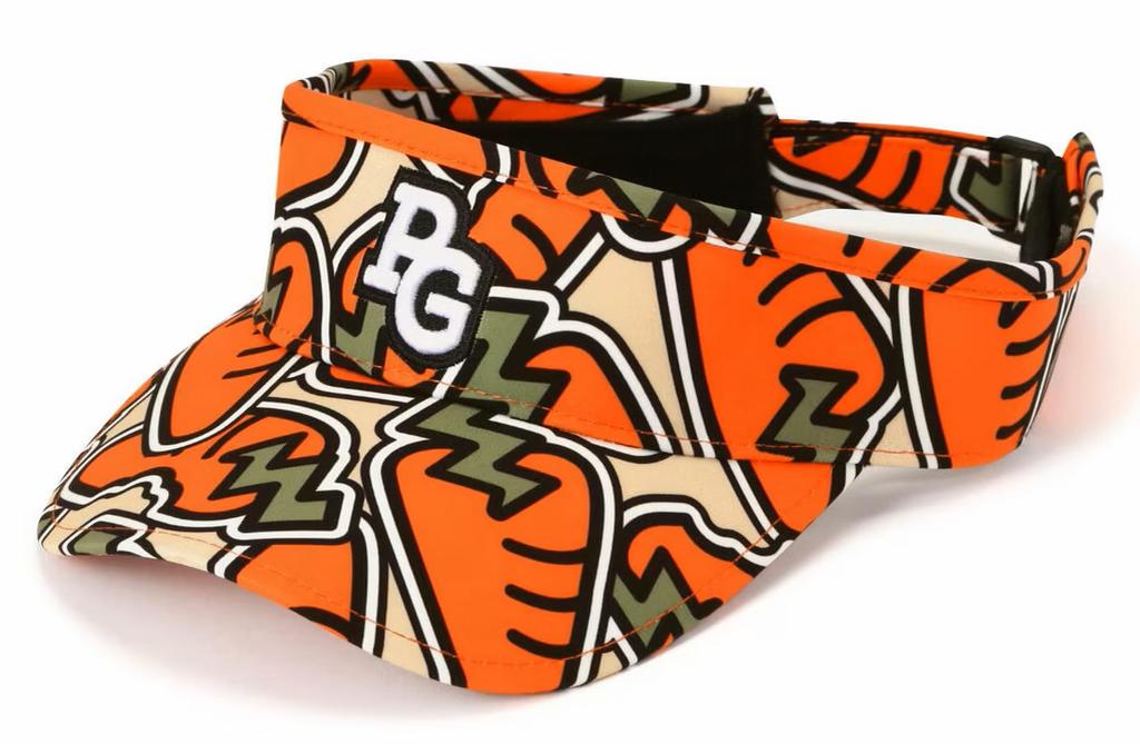 [PEARLY GATES] Unisex Sun Visor (Carrot Pattern, Size Adjustable)  Golf Hat  053-4287006 151Orange FR