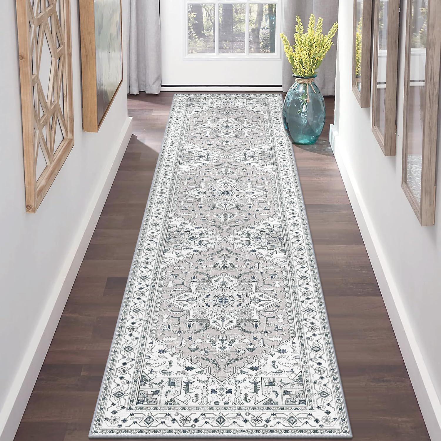 

Retro Ethnic Entrance Hall Floor Mat - Dirt-Resistant & Dustproof Corridor Rug 40x120cm Skin-Friendly Crystal Velvet