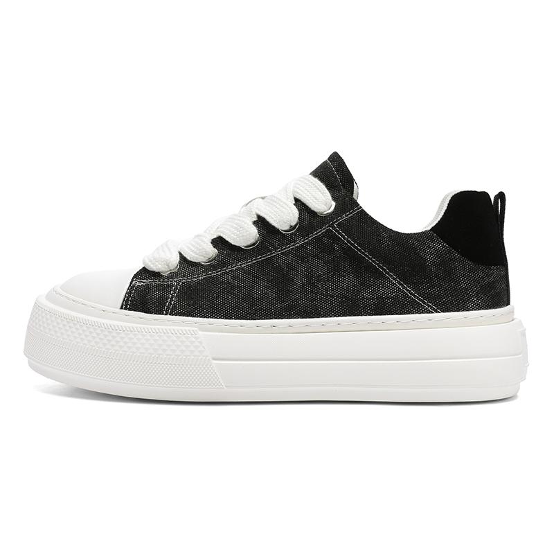 Fashion High-Quality Fashion Thick Bottom Canvas Board Shoes Men's Breathable Flat Designer Lace-Up Oxford Shoes Outdoor Running Shoes