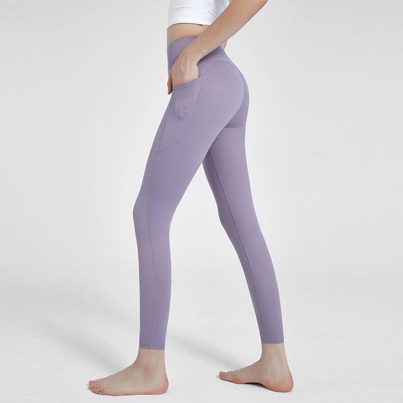High Waist Yoga Leggings Women With Butt Lift Effect Compression Fit Running Workout Pants Nylon Spandex Stretch
