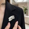 Clothing Accessory Minimalist Arched Brooch for Men Women Golden Silver Alloy Lapel Anti Oxidation Pin Pin Decorative Coats Dresses Suits