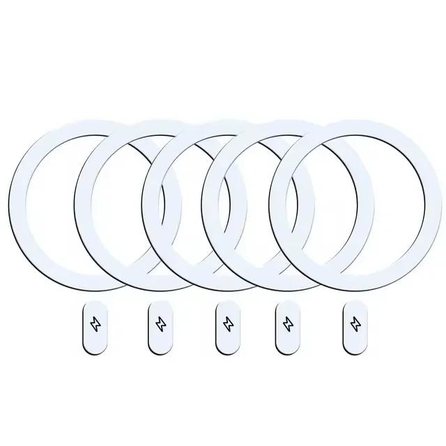 1/5 ks kovové nálepky kroužky univerzální bezdrátová nabíječka magnetické kroužky držák mobilního telefonu do auta železný plech pro iPhone 14 13 12
