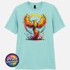 Phönix Vogel T-Shirt Mythischer Feuervogel Grafik-T-Shirt Fantasy Unisex Oberteil Geschenk S2XL