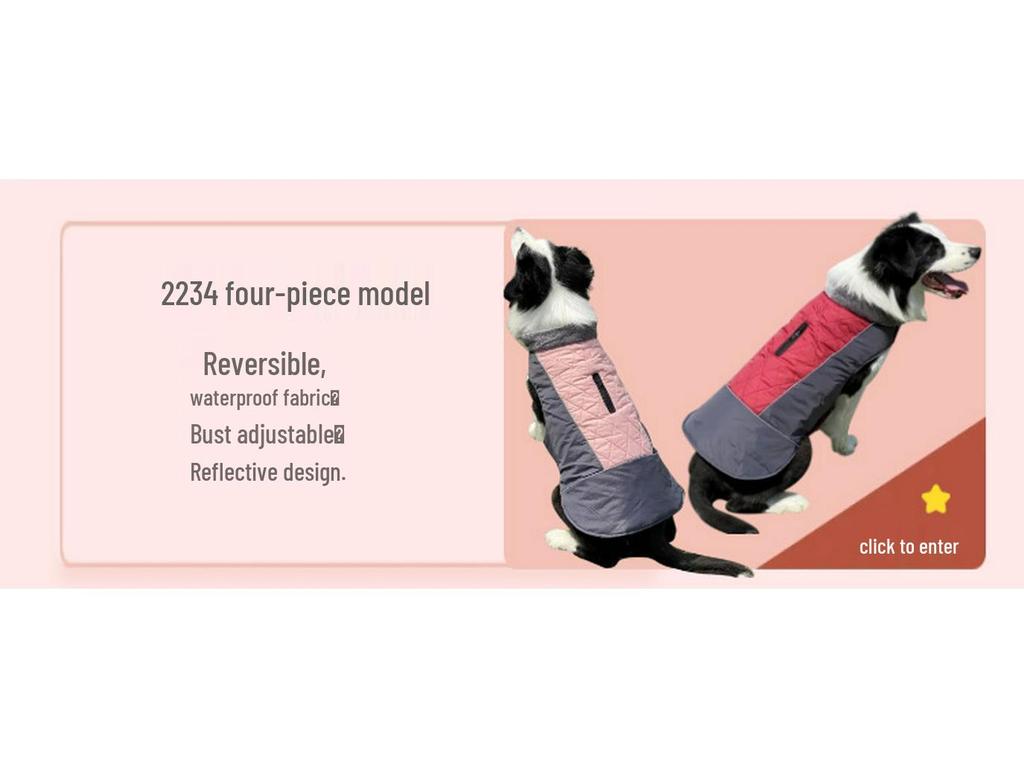 Thickened Cotton Snap Button Jacket for Dogs - Autumn/Winter Pet Apparel