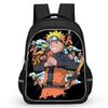 NARUTO Anime Student Backpack, Dual Zipper Pockets, Durable 16-inch Lightweight Design Suitable for Kids Boys & Girls Age 5-11
