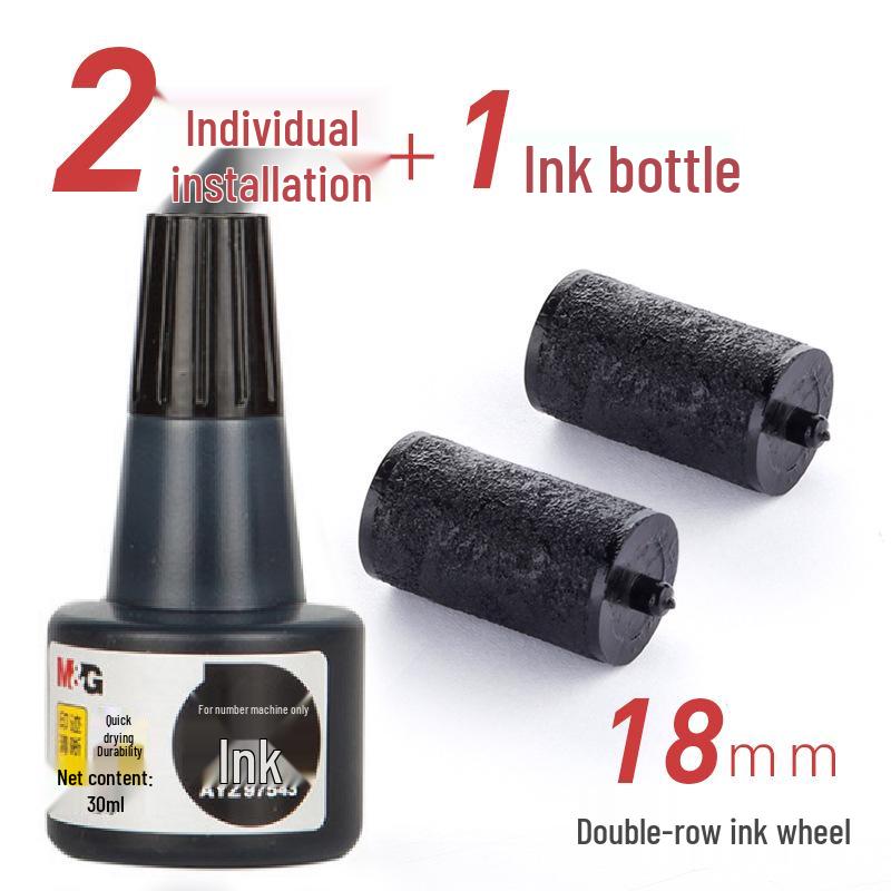 2-Pack MX-5500 Price Marker Ink Rollers, Single Row, 20mm Price Gun Cartridge
