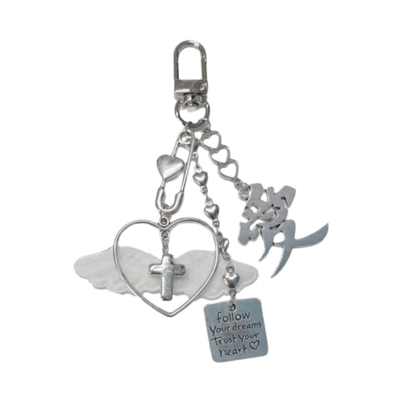 Versatile Crosses and Bowknot Keychain Portable Accessory Convenient for Key or As A Bag Charm for Added Styles