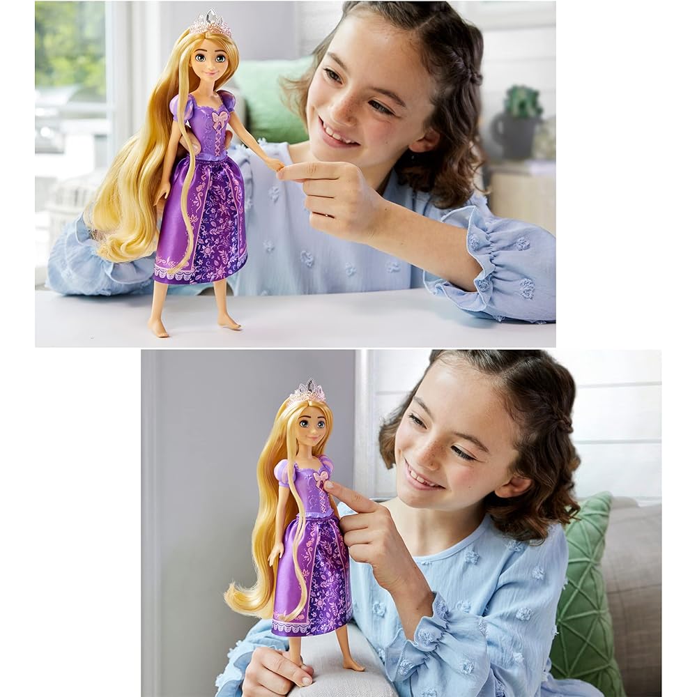 Mattel Disney Princess Rapunzel Singing Doll with Dress-Up Features for Ages 3 and Up