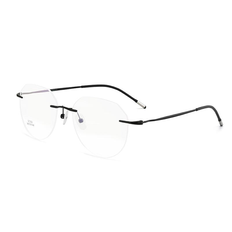 

Ultralight Titanium Alloy Rimless Men Glasses Frame Square Eyeglasses Myopia Prescription Frames For Women Optical Eye Glass чёрный
