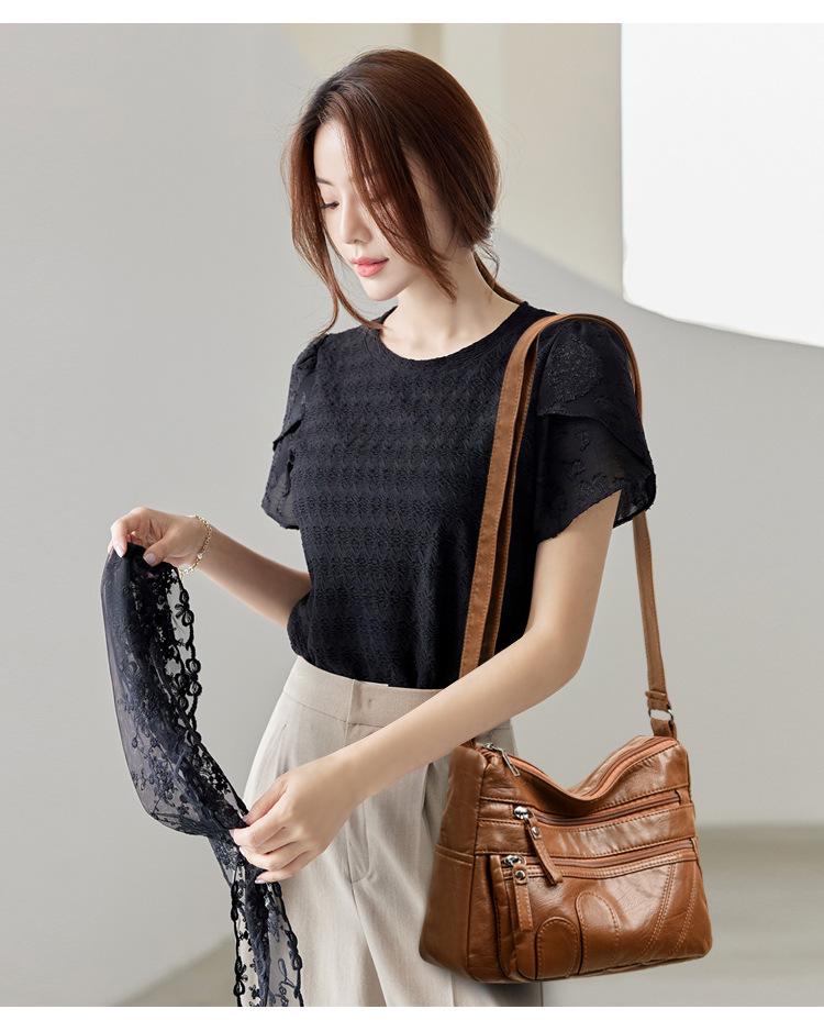 Retro Soft Leather Women's Crossbody Bag - Fashionable, Versatile, Casual Single-Shoulder Bag