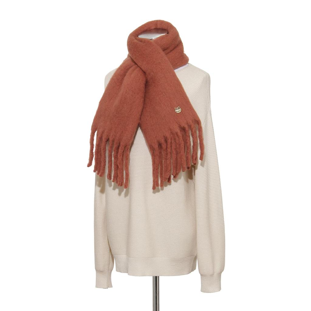 Moonbat PAUL & JOE ACCESSOIRES Volume Scarf, Wool Blend, Solid Color, 52168, Terracotta