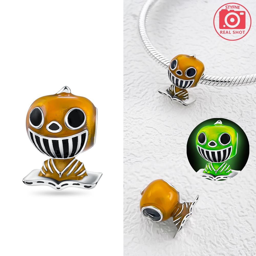 Original Copper Black Magic Hat Skull Head Pumpkin Charms Pendant Beads Fit Bracelet Women Jewelry Diy Gift Accessory