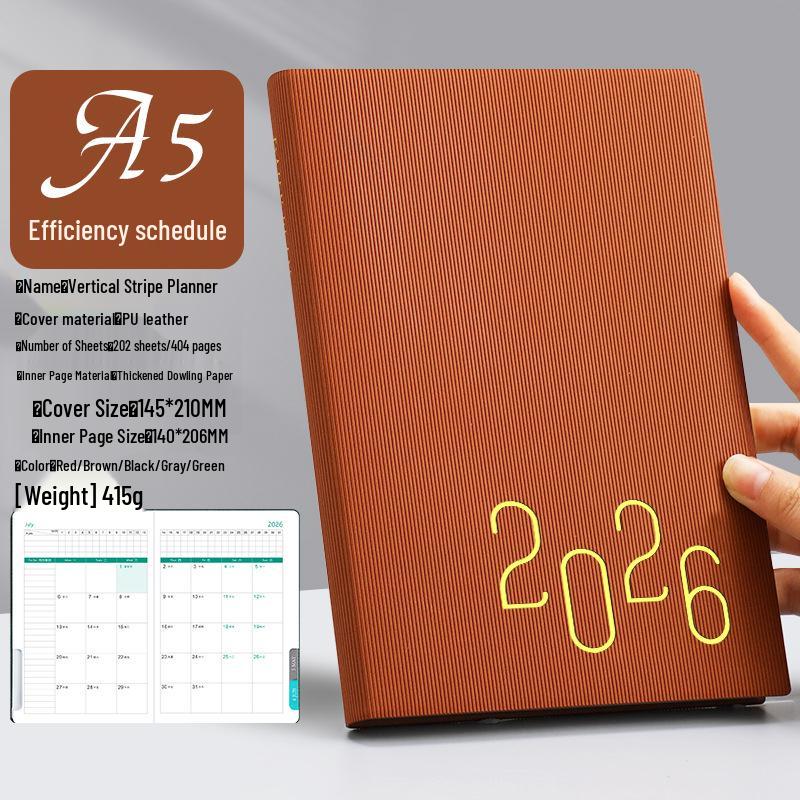 2026 A4 Daily Planner: Efficient, Thick, Self-Fillable Timeline Notebook