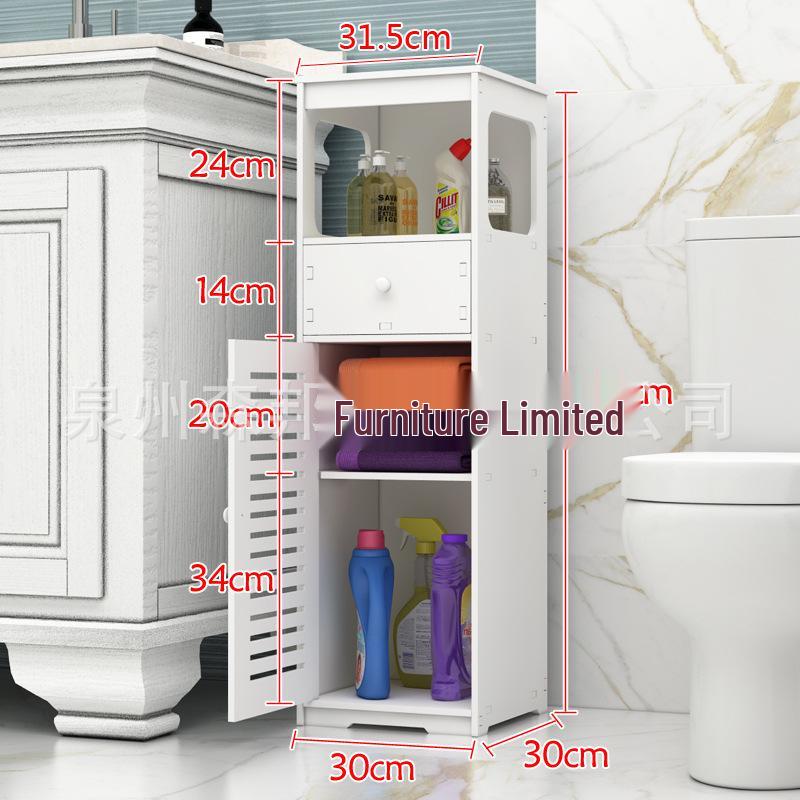 Multi-layer Narrow Storage Cabinet for Bathroom, Washbasin, Toilet, Balcony, and Laundry