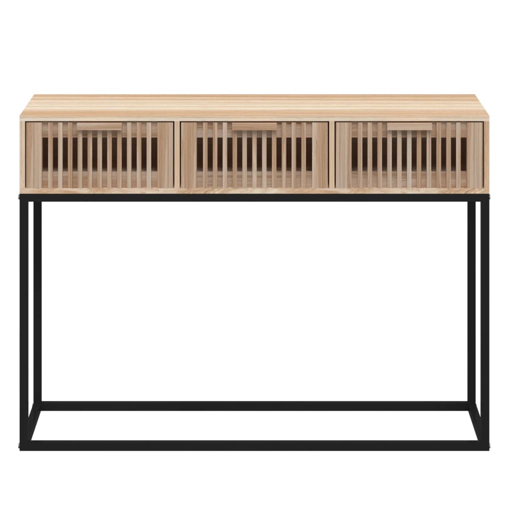 Vidaxl Stolik Konsolowy, 105X30X75Cm, Materiał Drewnopochodny I Żelazo