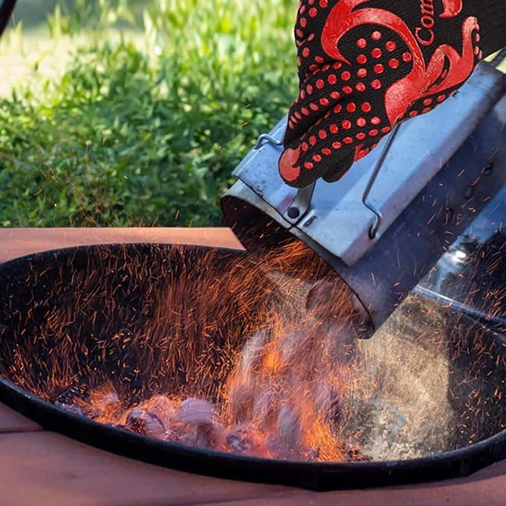 Silicone High Temperature Resistant Barbecue Gloves Microwave Oven High Temperature Industrial Labor Gloves 500-800 Degrees BBQ