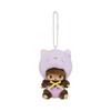 Monchhichi Animal Bebichhichi SS Chaveiro de Gato Roxo