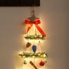 110cm Christmas Tree Shape with Glowing Lights Christmas Balls Wall Pendant Pinecone Vine for Xmas Party Home Pendant  WallDecor